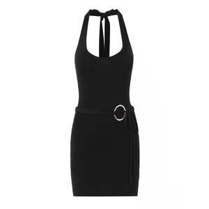 Vestido de Verano para Mujer, Nuevo Estilo Moderno, Color Blanco, Decoración Metálica, Estilo Retro Informal, Sin Mangas - Product Image 2