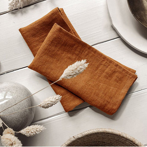 12,5x17 Zoll rustikale Hotel küche Abendessen Stoff Servietten Hochzeits feier Wieder verwendbare stone washed Pure Tisch Flachs Leinen Stoff Servietten - Product Image 5