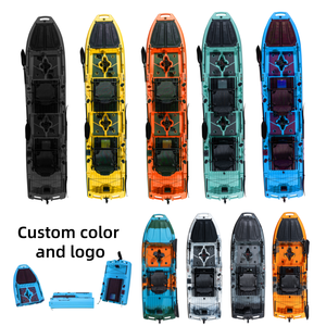 Kayak Modular de 14 pies/10 pies para Dos/Una Persona, Kayak de Pesca con Asiento Superior, para 2 o 1 Persona, Tres/Dos Secciones, Rotomoldeado en HDPE, con Pedales - Product Image 4