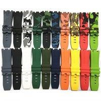 Großhandel Luxus Deployment Gummi Uhren armband in Cyan Braun Weiß Gelb 26mm 27mm 28mm 30mm Größen Kompatible AP Uhren armbänder