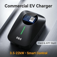 Cargador de Pared para Vehículos Eléctricos de 7kW, 11kW, 22kW, Ajustable, con Tipo 1/Tipo 2, Pistola Simple/Doble, 4G+Bluetooth, IP55/IP65, ABS V0, CE