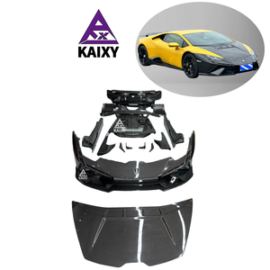 Kit de carrosserie pare-chocs en Fiber de carbone Huracan pour <span class=keywords><strong>Lamborghini</strong></span> Huracan LP580 LP610 EVO 2014 + Kit de conversion Tecnica lèvre avant en carbone sec - Product Image 1