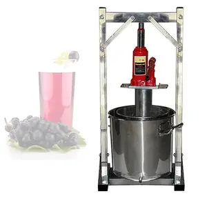 12L Capacity Commercial Fruit Juice Cold Press Juicing Machine 304 Stainless Steel 2T Jack Manual Grape Pulp Juicer Machine