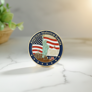 Moneda Personalizada Bañada en Oro 3D |   Medallón Coleccionable Patriótico Estadounidense con Diseño de la Estatua de la <span class=keywords><strong>Libertad</strong></span> y el Capitolio - Product Image 2