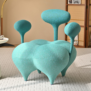 Fauteuil simple XH Magic Balloon, chaise ovale en fibre de polyester, fauteuil lounge pour adulte, style nordique, meubles de salon - Product Image 3