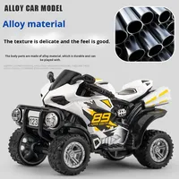 Modèle de moto tout-terrain en alliage moulé sous pression pour garçons, jouet de décoration, voiture à tirer en arrière
