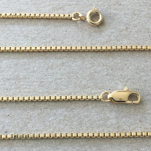 Collier en acier inoxydable plaqué <span class=keywords><strong>or</strong></span> 14k, 2 pièces, 1mm, bijoux chaîne - Product Image 5
