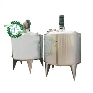 500l sugar syrup steam heating mixing tank with SS pipe