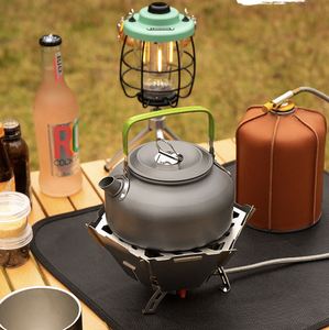 SOLO WILD Fornello a <span class=keywords><strong>Gas</strong></span> Portatile Pieghevole in Acciaio Inox e Griglia Barbecue con Anello Antivento e Rastrelliera per Campeggio, Escursionismo, Picnic - Product Image 6