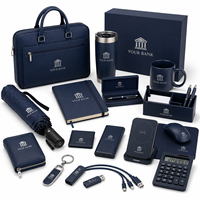 Caja de Regalo Personalizada para Mercancía Bancaria que Incluye Bolsa para Portátil, Cuaderno, Botella, Cargador y Accesorios para Promoción en la Industria Bancaria