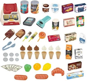Set da gioco per negozio di alimentari di lusso da 55 pezzi con Scanner, dessert per gelati e altri prodotti per gelato - Product Image 3
