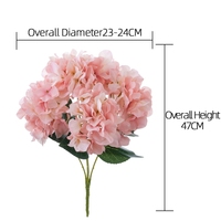 MW52006 Fleurs d'hortensia artificielles Fausse fleur pour la décoration intérieure Arrangements de fête Bouquets de mariage Centres de table