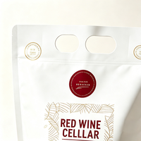 Pochettes souples verticales pour vin, emballage liquide, sacs en plastique de qualité alimentaire sans BPA, étanches, imprimés sur mesure pour le remplissage de vin