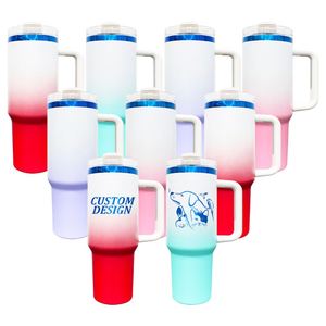 Nuevo Vaso Térmico de Acero Inoxidable de Doble Pared de 40oz con Color Azul Degradado en el Interior para Grabado Láser, Modelo 2025 - Product Image 1