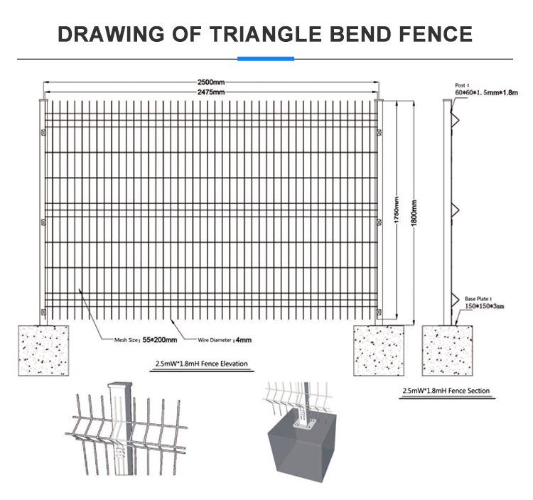 последние новости компании о 3D покрытое PVC изогнуло сваренную загородку ячеистой сети сада фермы  0
