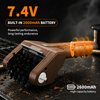 Brosse de nettoyage électrique rechargeable OEM en acier inoxydable pour barbecue, accessoires de cuisine et d'extérieur