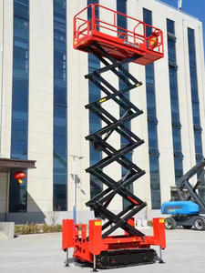 Plataforma elevadora móvil autopropulsada sobre orugas, hidráulica eléctrica, tipo tijera, con estabilizadores, precio - Product Image 1