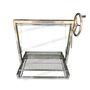 Baja tahan karat DIY cardigan BBQ Grill mewah Drop-in Santa Maria Grill dengan Rotisserie Kit - Product Image 5