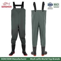 Sous-vêtements de pêche Senshuo Gunmetal, haute densité, imperméables, robustes, avec drainage latéral, résistants et durables pour hommes
