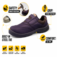 Chaussures de sécurité AOXIANG basses en cuir microfibre avec doublure en maille, antidérapantes, embout en acier, résistantes à l'eau, pour la construction et le travail en usine en hiver