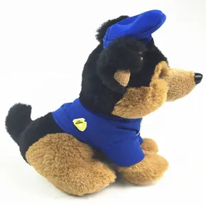 Производитель, оптовая продажа, индивидуальные Мягкие плюшевые куклы-животные, полицейские плюшевые игрушки для собак