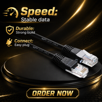Kabel Ethernet Patch Cord Cat6a Cat 6a UTP FTP RJ45 8P8C 10Gbps Panjang Kustom 1-100m untuk Pusat Data, Kantor, dan Industri