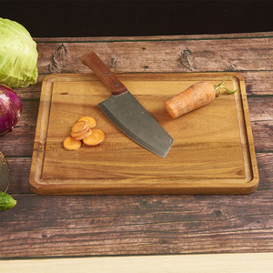 Household acacia wood cutting board, solid wood <b>kitchen</b> kneading and rolling board, restaurant <b>kitchen</b> thickened wooden cutting - Product Image 3