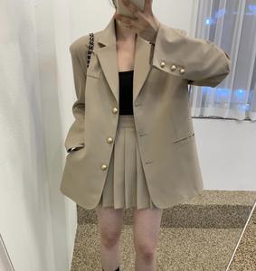 12 #2024 वसंत शरद ऋतु नए आगमन सूट कॉलर ब्लेज़र ने मिनी स्कर्ट दो टुकड़े सेट - Product Image 1