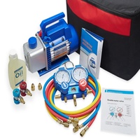 Kit d'outils de réfrigération, 5cfm, pompe à vide à simple étage et 2 voies, kit de jauge de collecteur en aluminium, pour système HVAC, en chine