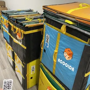 Personalize sacola de entrega de armazenamento estilo correio sacola de empilhamento de classificação