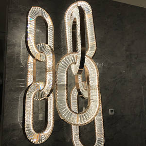 JYLIGHTING креативное здание для виллы, гостиничная лестница, дуплексное здание, Современная светлая Роскошная цепочка, длинная кольцевая люстра - Product Image 6