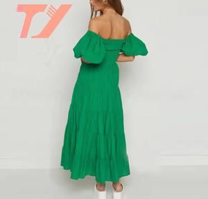 TUOYI Robe mi-longue à plusieurs niveaux à la mode d'été décontractée sexy de haute qualité pour femmes Robes de soirée - Product Image 2