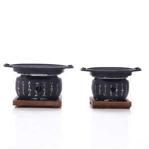 Japon masa üstü Teppanyaki ızgara toz kaplı kömür BARBEKÜ ızgara japonya tarzı masa üstü ızgara - Product Image 5