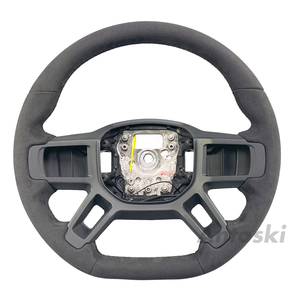 Per Land Rover Defender 90 110 130 per <span class=keywords><strong>interni</strong></span> Smart LED leggero stile sportivo personalizzato in pelle scamosciata nera in fibra di carbonio volante - Product Image 1