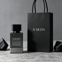 Flacons de parfum carrés noirs personnalisés de luxe avec couvercle magnétique, vides, 30 ml, 50 ml, 100 ml, avec vaporisateurs à pompe et boîtes d'emballage