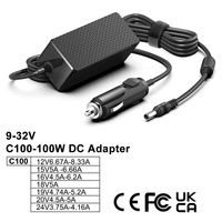 Chargeur de voiture KFD 9-32V 12-24V Entrée CC Adaptateur CC 60601 20V5A 19V5.2A 100W Chargeur de voiture pour ordinateur portable médical Moniteur médical