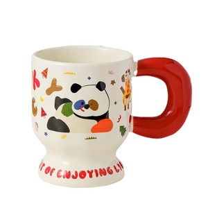 Venta al por mayor Taza de cerámica con bandeja Taza doméstica para parejas Copa de desayuno para mujeres y niños para café, té y leche - Product Image 4