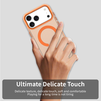 Pour iPhone 17 Pro IP17 Pro Max bonbons téléphone nouveau étui Magfit peau mate Texture glaçage Anti empreintes digitales N52 aimant anneau étui