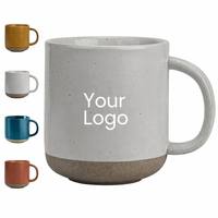 Mug à café en céramique mouchetée 360 ml (12 oz) OEM ODM Marque Privée, Tasse en grès personnalisable avec logo pour Restaurants, Hôtels, Fournitures en Gros et Cadeaux