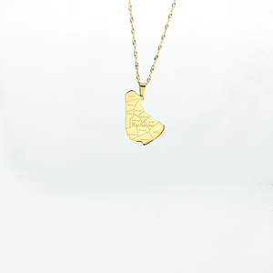 <span class=keywords><strong>Carte</strong></span> en acier inoxydable de l'île de la Barbade pendentif colliers cartes de la Barbade bijoux de charme - Product Image 4