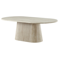 Table de salle à manger en marbre beige Kumusi Furniture, table de salle à manger en travertin de haute qualité