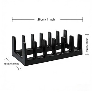 Étagère de rangement multifonctionnelle pour comptoir, support en plastique non pliable pour couvercles de casseroles et planches à découper - Product Image 4
