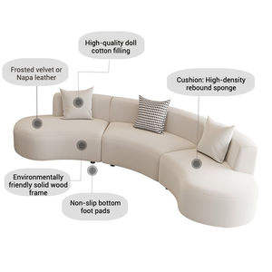 أريكة عصرية مغطاة بالقماش المخملي بتصميم إسكندنافي للعائلات الكبيرة - راحة فاخرة في غرفة المعيشة المعاصرة بتصميم مقعد واحد - Product Image 6