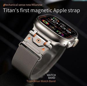 FORWELLENY Bracelet magnétique en métal milanais pour <span class=keywords><strong>Apple</strong></span> <span class=keywords><strong>Watch</strong></span> Series 11 10 46mm 9 8 <span class=keywords><strong>7</strong></span> 44 <span class=keywords><strong>45mm</strong></span> 49mm - Product Image 2
