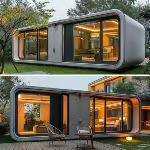 Maison conteneur moderne en acier à économie d'énergie, villa préfabriquée écologique, appartement, bureau à domicile, cabane de villégiature extérieure - Product Image 4