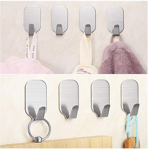 Crochets adhésifs pour porte murale, robustes, en acier inoxydable, porte-vêtements, <span class=keywords><strong>crochet</strong></span> pour <span class=keywords><strong>serviette</strong></span> de salle de bain, cuisine - Product Image 3