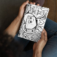 Carnet à spirale A6/A7 personnalisable avec logo, Organiseur de planification 'Cœur de Robot', Reliure thermique pour journal scolaire, Papier offset