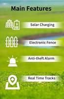 Etiqueta de Identificación Electrónica con GPS Solar, WiFi, LBS, Monitor de Actividad, Alerta de Paddock, IP67 para Ganado Lechero