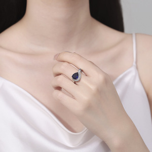 웨딩 클래식 기하학적 주얼리 세트 구리 눈물방울 목걸이 귀걸이 여성 남성용 - Product Image 6