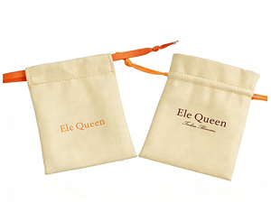 Luxury Velvet <b>Drawstring</b> Jewelry <b>Pouches</b> With Custom Logo For Retail Small Business - Product Image 1